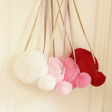 Load image into Gallery viewer, Pompom Decoration Plush Crossbody Bag
