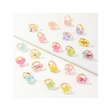 Load image into Gallery viewer, Cute Cartoon Stars Heart 20 Pcs Ring set
