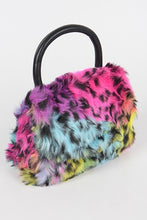 Load image into Gallery viewer, Multi Leopard Faux Fur Clutch
