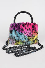 Load image into Gallery viewer, Multi Leopard Faux Fur Clutch
