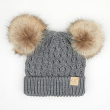 Load image into Gallery viewer, CC Double Fur Pom Beanie
