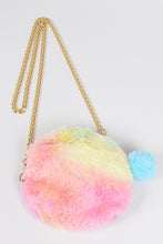Load image into Gallery viewer, Multi Color Faux Fur Round Crossbody
