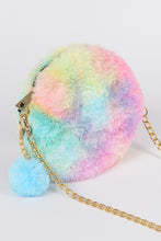 Load image into Gallery viewer, Multi Color Faux Fur Round Crossbody
