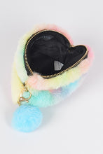 Load image into Gallery viewer, Multi Color Faux Fur Round Crossbody
