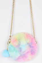 Load image into Gallery viewer, Multi Color Faux Fur Round Crossbody
