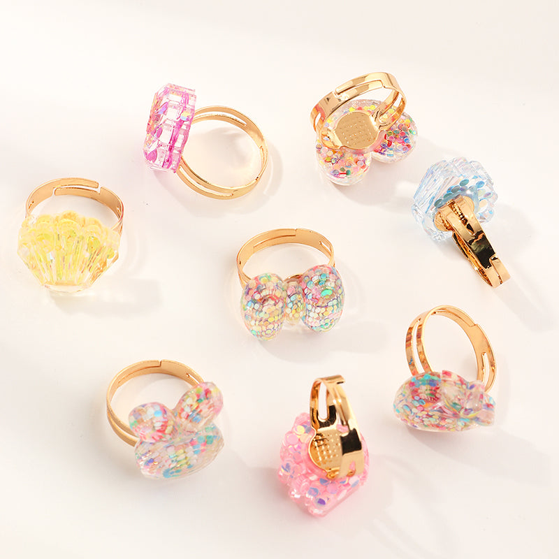 Cutesy 8 Pcs Ring Set